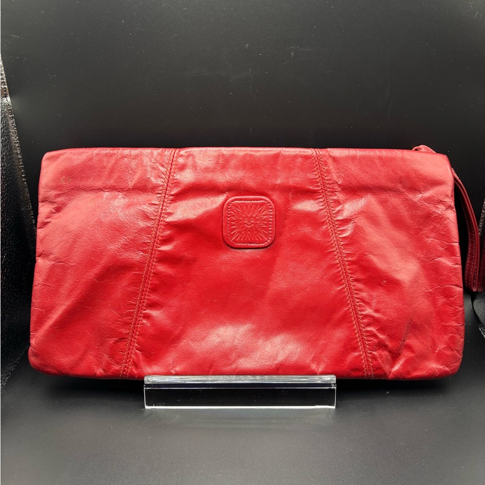 Anne Klein Bold Red Wristlet Clutch